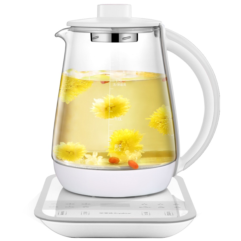 荣事达(Royalstar)养生壶YSH18Q(X)多功能电热水壶高硼硅玻璃壶触控式煎药壶花茶器煲茶壶烧水壶1.8升灰色