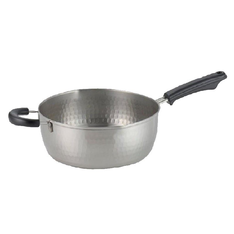 [高颜值]YOSHIKAWA/吉川味壱不锈钢通用雪平锅 汤锅奶锅泡面煮面炒锅不粘锅 直径24cm