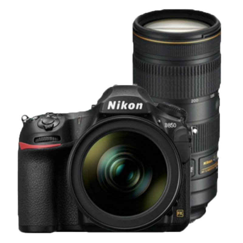 尼康(Nikon) D850(24-70F2.8E+70-200F2.8E)数码单反相机 双镜头套装 约4575万像素