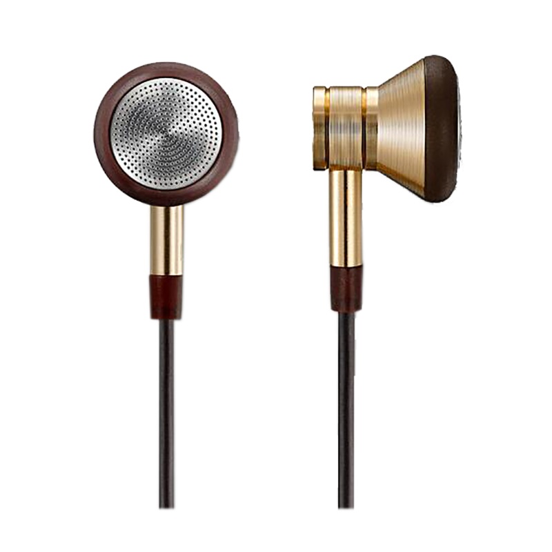 1MORE/万魔金澈平头塞入耳式有线耳机EO320 重低音 手机通用线控带麦三频均衡 升级版 金色