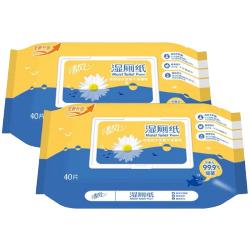 湿厕纸清风 40片装