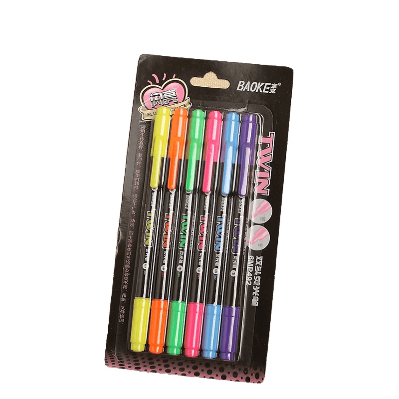 宝克 6MP492 荧光笔 6支/卡