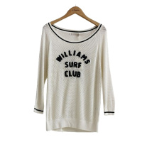 【福利款】拉夏贝尔UlifeStyle秋季新款通勤时尚纯色字母绣花九分袖针织衫女82123758