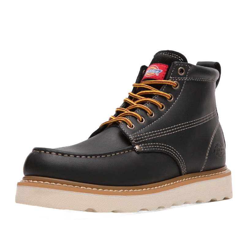 Dickies女鞋冬季新款马丁靴女加绒保暖工装靴高帮真皮短靴子女雪地靴194W50LXS34