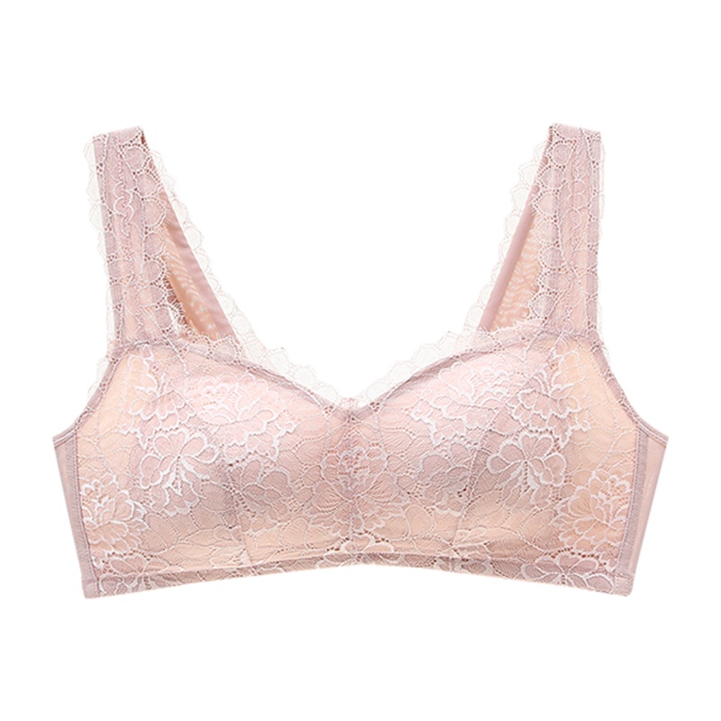 都市丽人繁花蕾丝刺绣聚拢调整无钢圈背心式女士文胸胸罩内衣2B8615