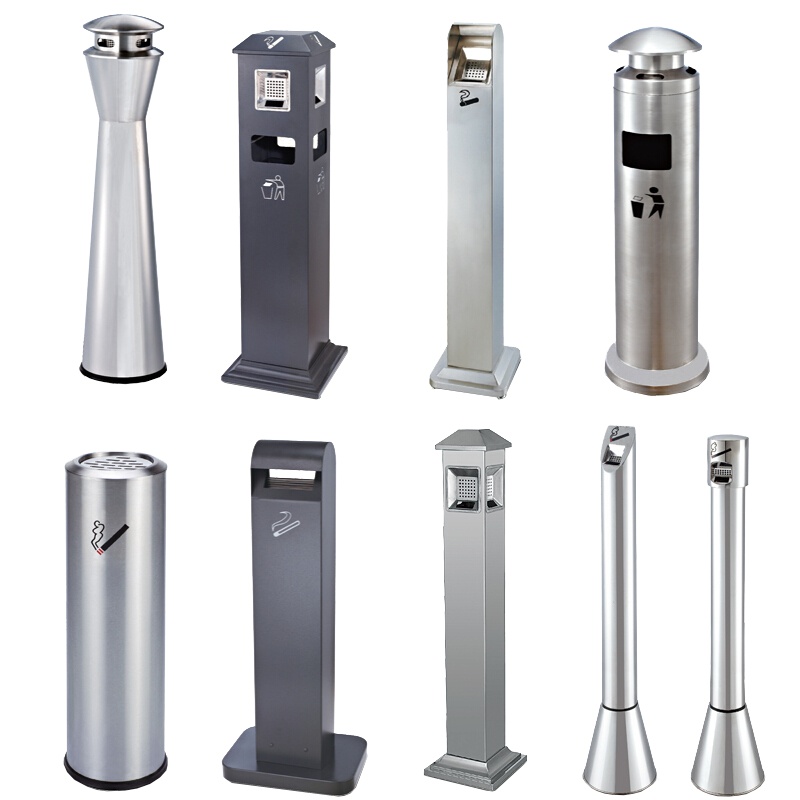[留言备注款式 规格:350*350*1150 单位:毫米]户外烟灰柱座地不锈钢室外吸烟区烟蒂烟头回收垃圾筒垃圾桶