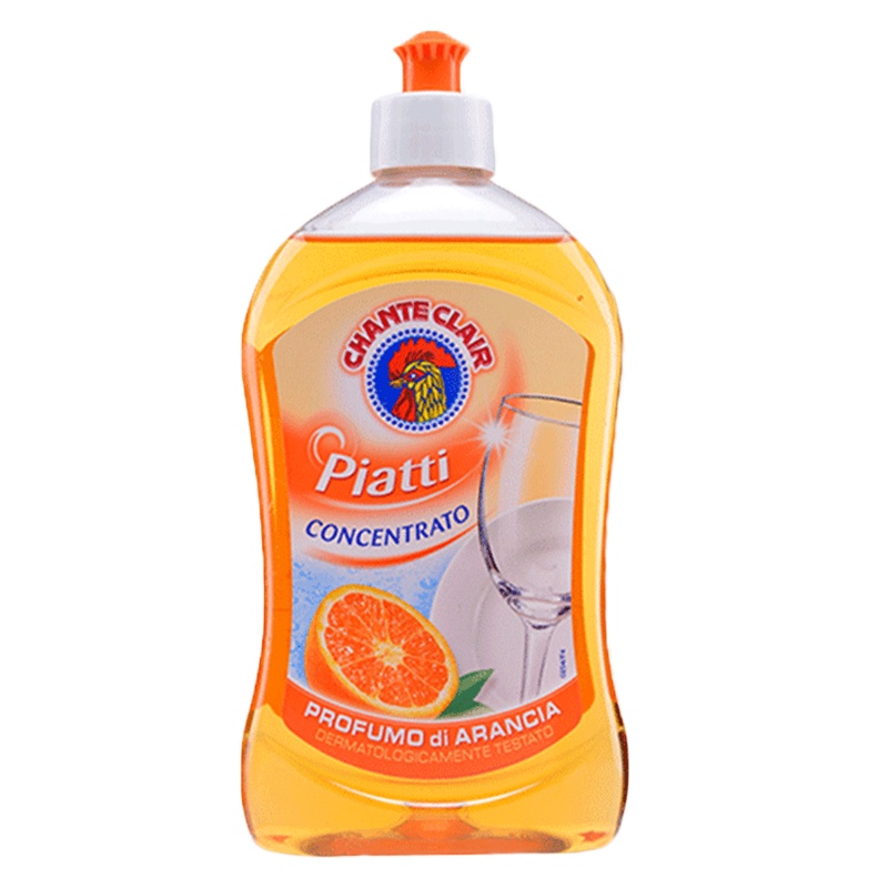 大公鸡头厨房浓缩洗洁精意大利原装进口洗涤剂 家用厨房餐具 去油祛味 香橙浓缩洗洁精500ml