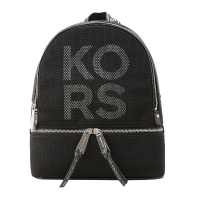 Michael Kors 迈克·科尔斯 女士黑色字母图案背包双肩包 30S9SEZB2U-BLACKWHITE