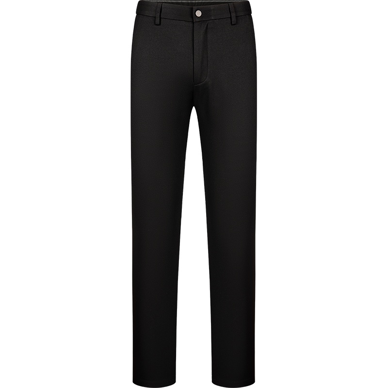 柒牌梭织长裤男黑色潮流休闲2021秋季新款字母印花中青年直筒裤装