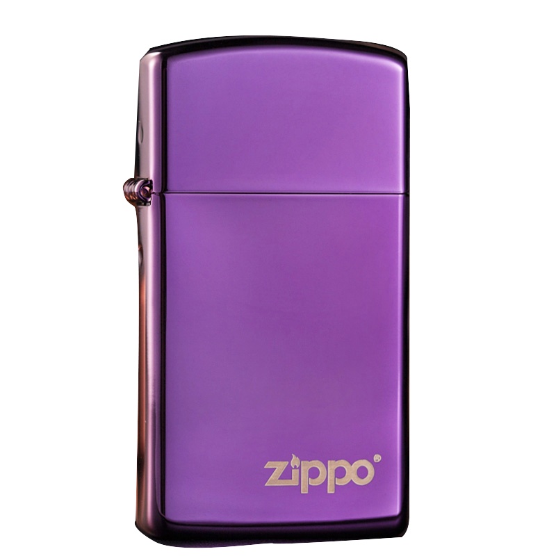 美国ZIPPO打火机 芝宝 纤巧紫冰标志 专柜女士火机 28124zl