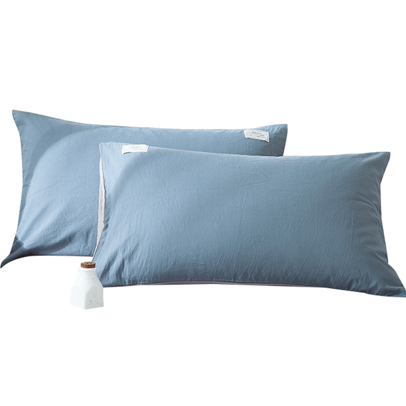 南极人(NanJiren)家纺 纯色纯棉枕套一对装床上用品48x74cm全棉单人枕套两只装