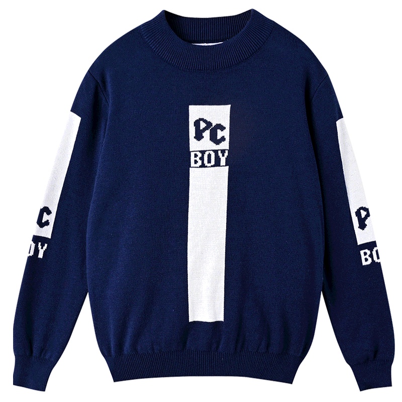 铅笔俱乐部童装2019秋冬新款男童圆领毛衣中大童上衣儿童长袖毛衫