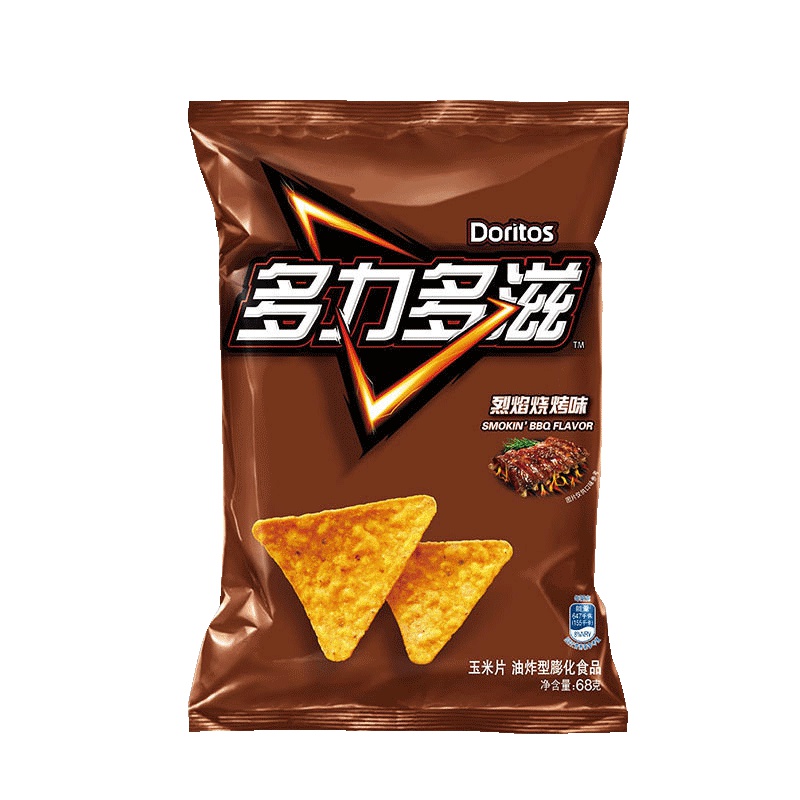 乐事 多力多滋 烈焰烧烤味 68克 新旧包装交替发货
