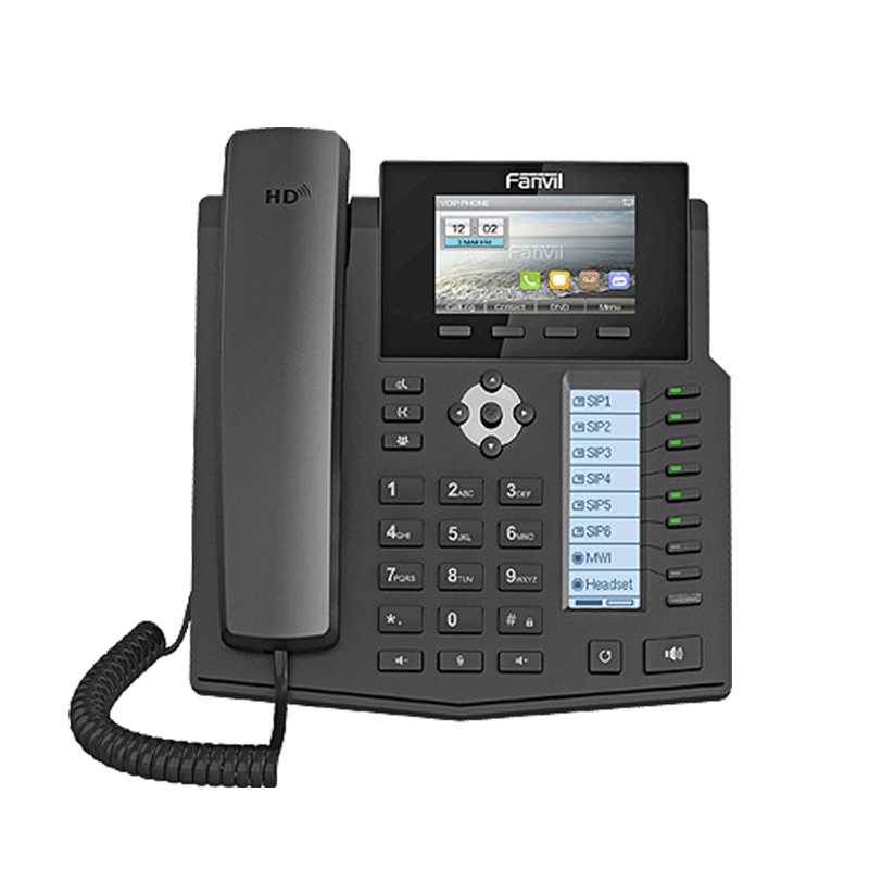 Fanvil 方位 X5S 千兆双屏IP电话机 网络SIP办公电话 IPPBX企业商务电话机 6条线路