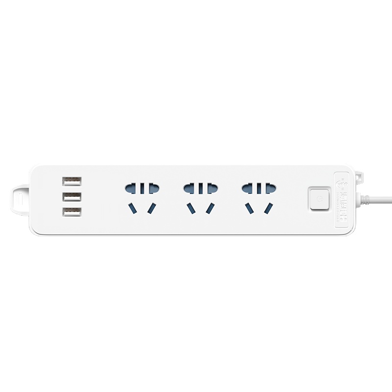 海锚USB插座插排插板长线多功能接线板插座宿舍学生神器带线拖接线板一转多 [总控/USB]大3位1.8米