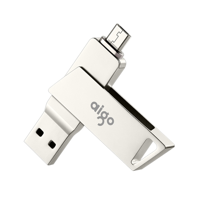 爱国者(aigo)U385手机u盘 256GB OTG安卓Micro usb双接口优盘手机电脑两用u盘高速正品创意定制