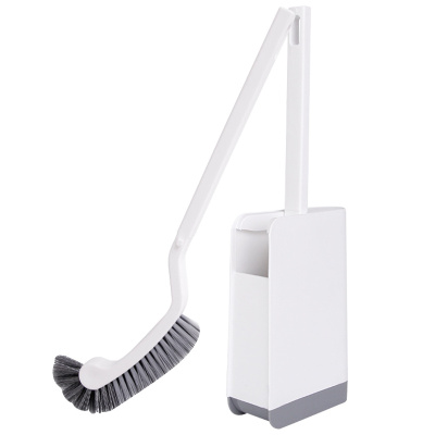 海斯迪克 gnjz-218 马桶刷弧形无死角 素色长柄软毛洁厕塑料刷 卫生间马桶清洁刷 灰白