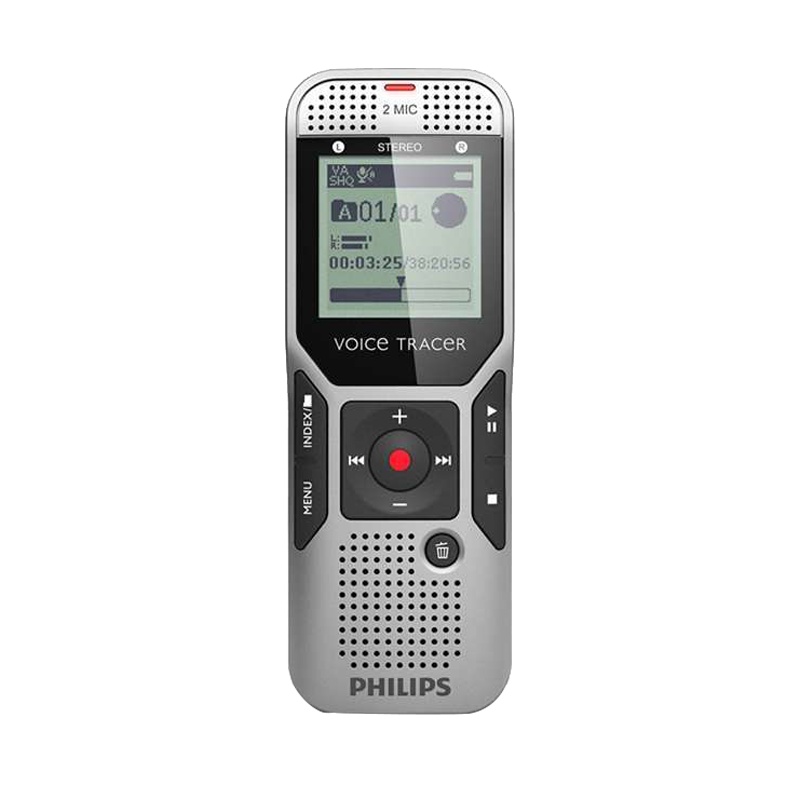 飞利浦(PHILIPS)DVT1000数码录音笔双麦TF扩展插卡 原装进口 降噪录音笔