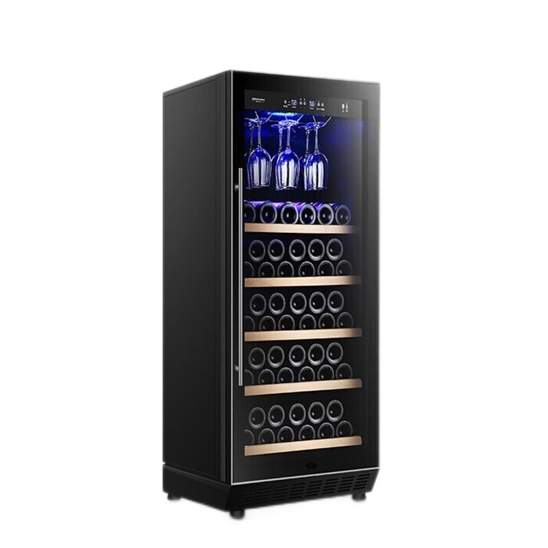 德玛仕(DEMASHI)红酒柜 小型家用电子智能红酒雪茄一冰吧展示柜 时尚家庭/咖啡餐厅款-80瓶装恒温酒柜