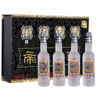 津酒52度帝王风范礼盒装(黑) 125ml*4 浓香型白酒