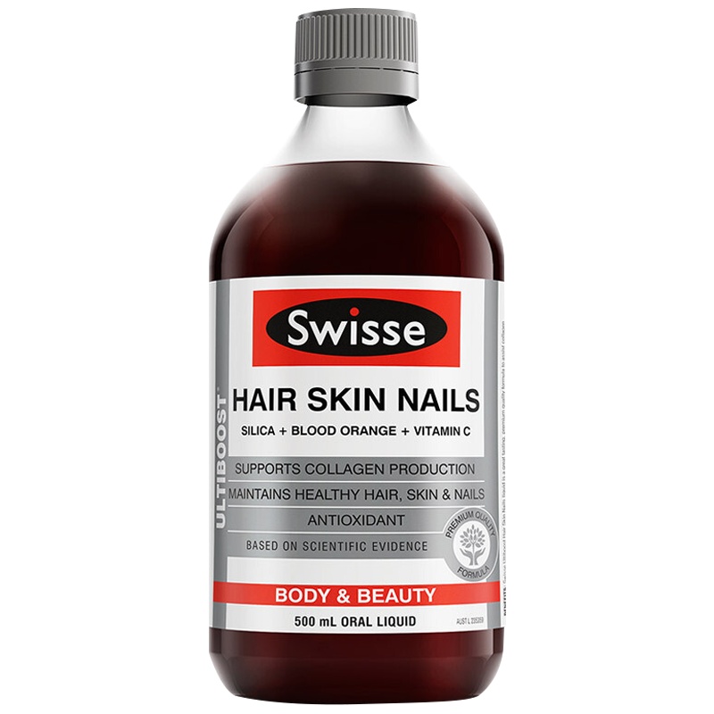 澳洲进口 Swisse斯维诗 护发护肤护甲口服液 500ml 胶原蛋白液含VC 500ml*3