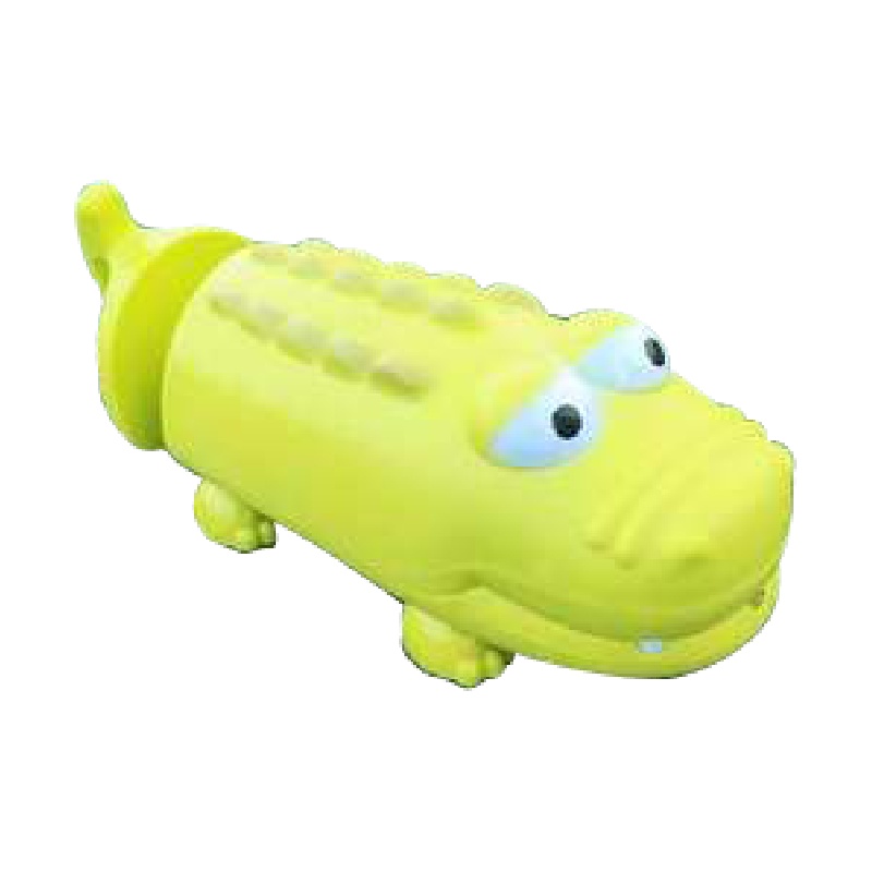 INbay茵蓓 儿童出游便携玩具游泳池戏水抽拉喷水宝宝鲨鱼洗澡卡通漂流【绿色鳄鱼】