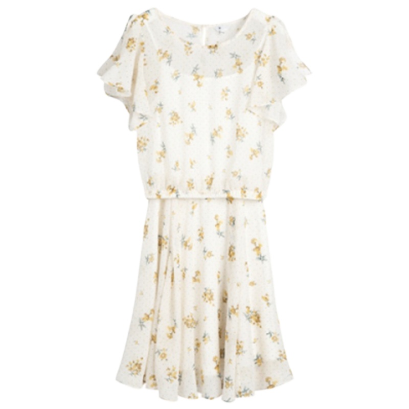 【专柜同款】拉夏贝尔7M夏新款韩版设计感裙短袖连衣裙两件套套装70011165