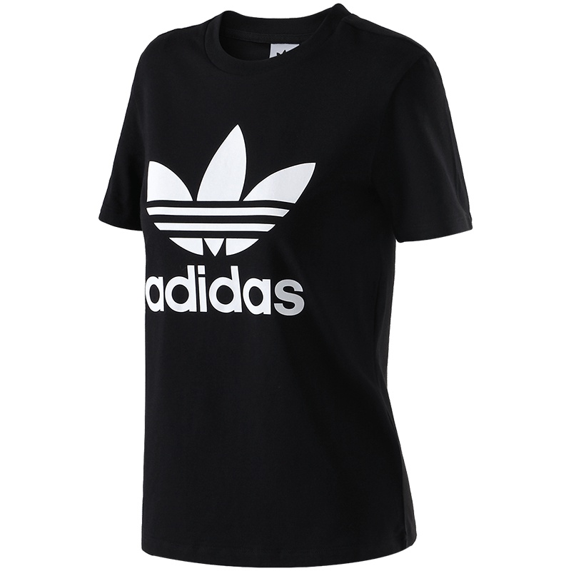 【自营】adidas阿迪达斯三叶草女子短袖T恤休闲运动服CV9888 30 CV9888黑色