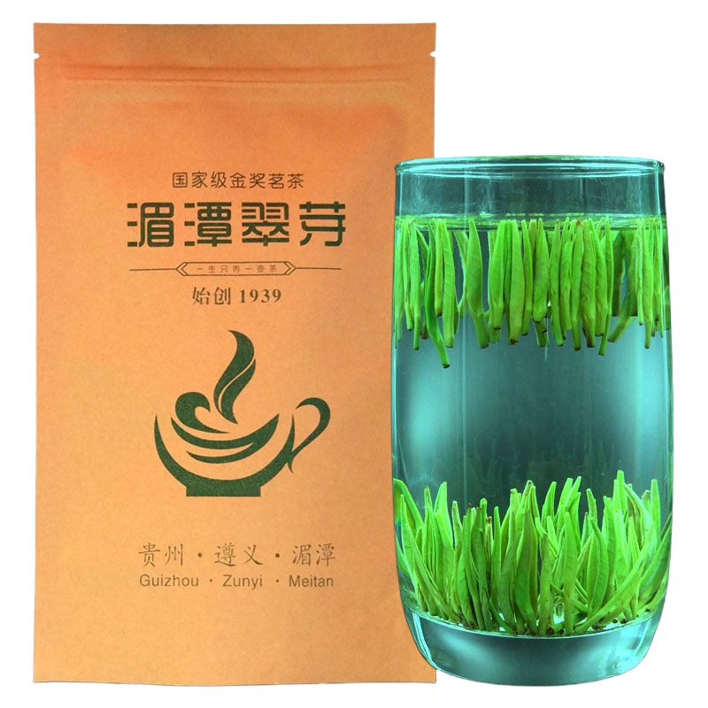 湄潭翠芽雀舌茶叶 新茶春茶高山云雾毛尖茶明前清香型绿茶 100克 袋装