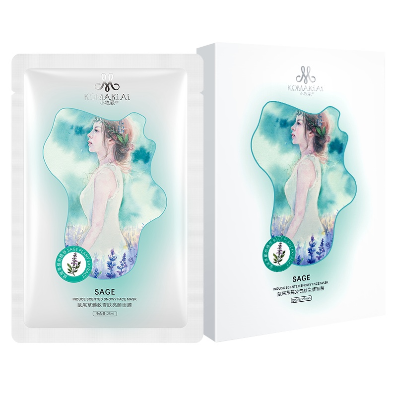小牧爱(komakiai)鼠尾草雪肌面膜西班牙鼠尾草籽提取鲜花精油淡斑亮肤面膜