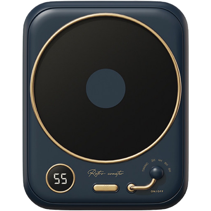 冇心liberfeel暖暖杯55度恒温杯垫加热水杯牛奶保暖家用自加热器USB保温碟保温垫-墨蓝加热杯垫