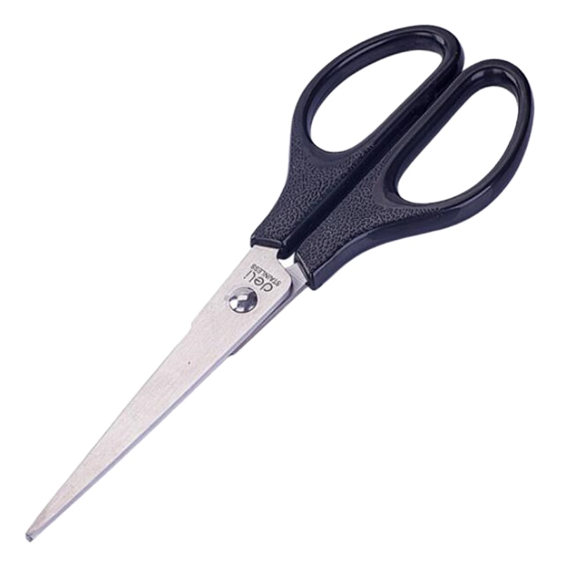 得力(deli)170mm办公家用 生活剪刀 1把 黑色0603
