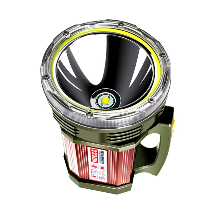 DP 强光手电 探照灯 户外手提灯 充电远射强光大手电筒LED灯 2230T暖白光