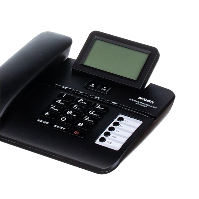 晨光 黑色全免提背光摇头电话机AEQN8926 单个装