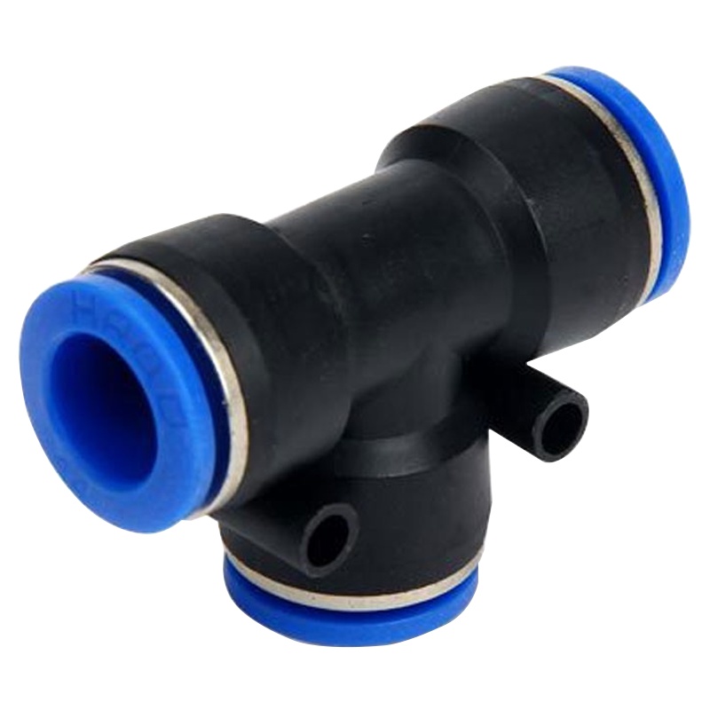 冰禹 SNll-04 气动元件接头 快插快速接头 T型三通PE-4/6/8/10/12/14/16 接6厘管 20个