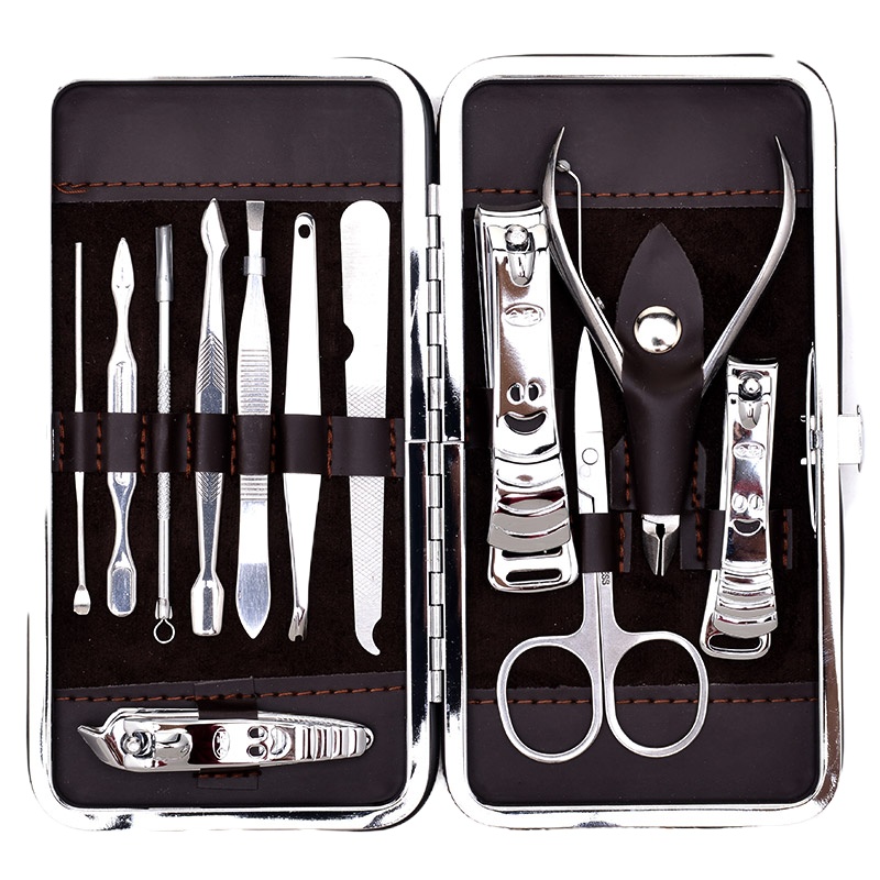 四万公里 指甲刀套装 修手修脚多功能12件套指指甲钳指甲剪修脚刀工具 创意礼品 SW3403金龙纹