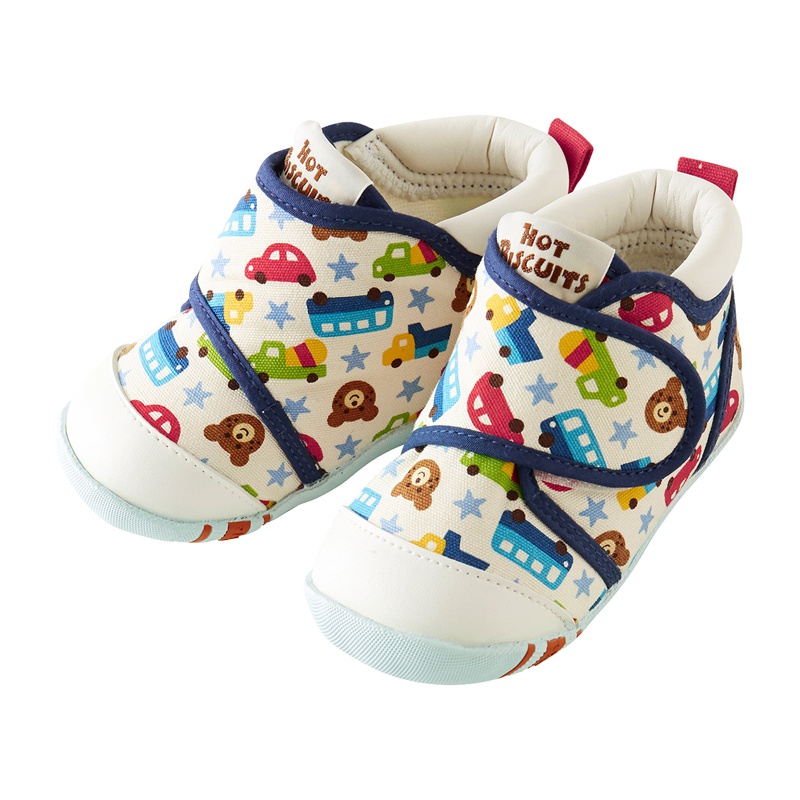MIKIHOUSE HOTBISCUITS 防滑卡通印花一段宝宝婴儿学步鞋