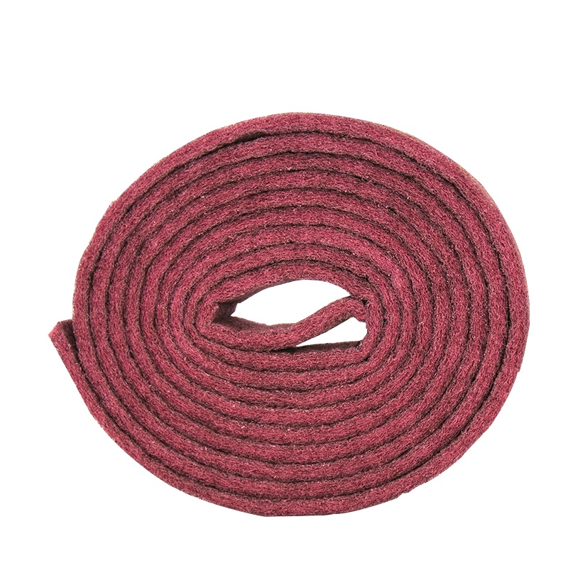 冰禹 BY-704 百洁布 含砂抛光工业百洁布除锈红色拉丝清洁布 7厘米*6米