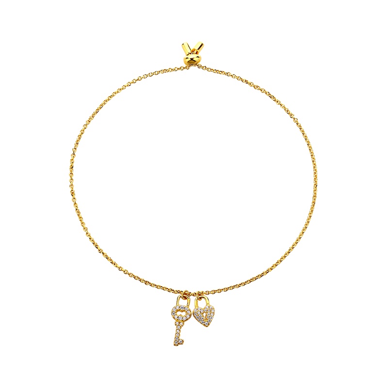 DTOTO 锁心银手链 别致时尚S925银饰品 潮流百搭手饰