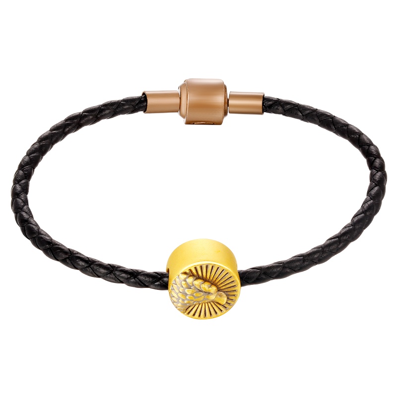 黄金码头5D复古硬金足金999鹰手串时尚欧美非主流男女搏字送爱人送子女黄金串珠