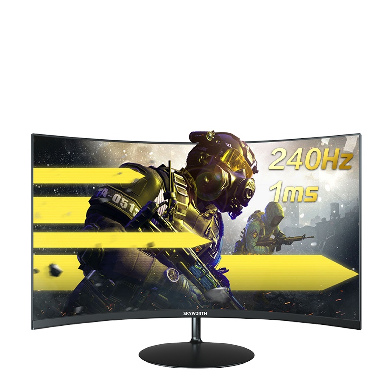创维(Skyworth)27英寸显示器 240Hz刷新率 1500R曲面显示屏可壁挂 HDMI/DP全高清接口 无频闪滤蓝光 FreeSync技术 台式游戏电竞电脑显示器 27G5