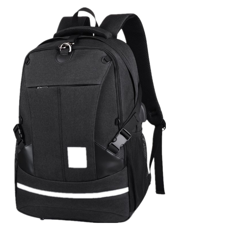 山奇品一反光条足球包篮球包背包 backpack中学生书包 USB男户外双肩包