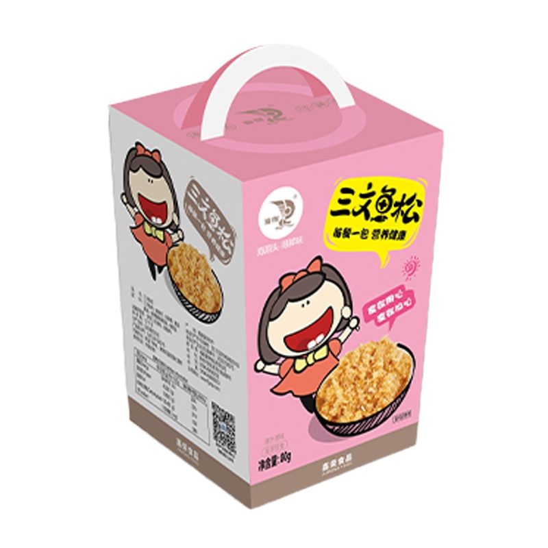 ZHSN海得卡通盒装三文鱼松80g