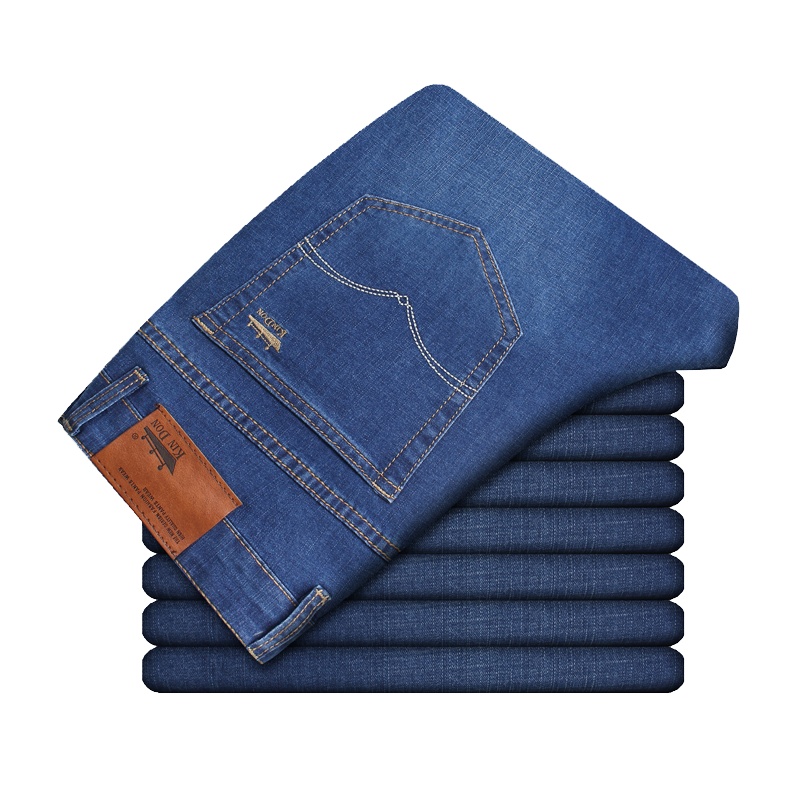 金盾(KIN DON)男装2021秋冬新款男士牛仔裤男弹力直筒宽松舒适透气中腰牛仔裤 男士休闲裤男长裤子