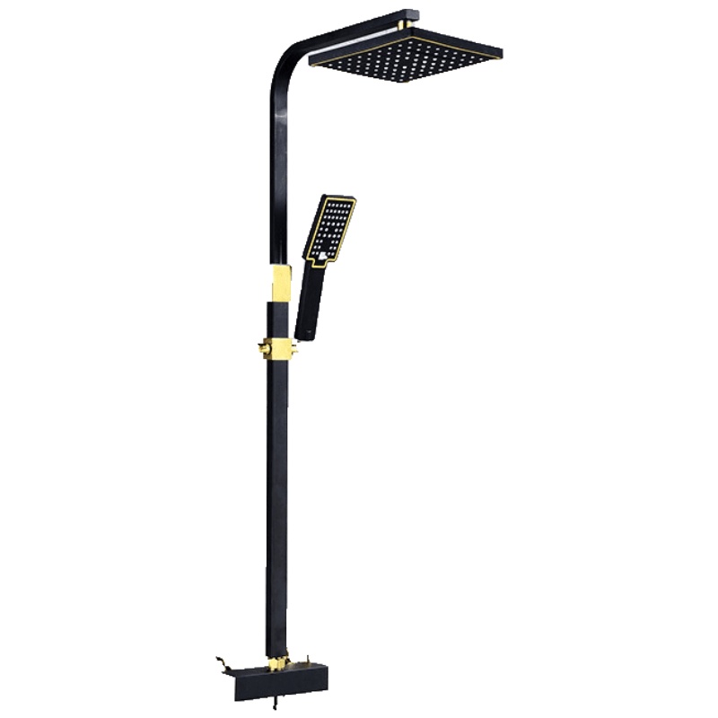 黑色欧式淋浴花洒套装家用铜智能恒温挂墙式沐浴器浴室淋雨喷头安心抵