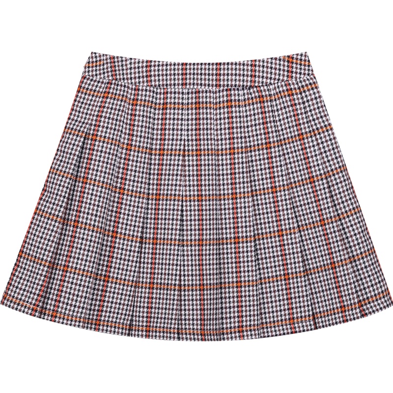 2019新款短裙女百搭显瘦半身裙高腰格子裙学院风百褶裙jk制服裙秋