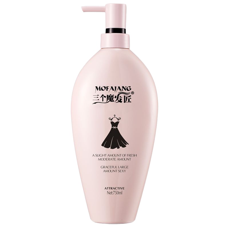 三个魔发匠黑裙香水香氛滋润柔顺洗发水家庭装留香洗发露男女士去屑止痒控油洗发膏改善毛躁750ml