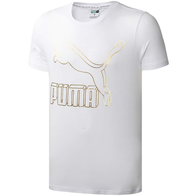 PUMA彪马男装运动服经典logo运动服休闲跑步短袖T恤596535