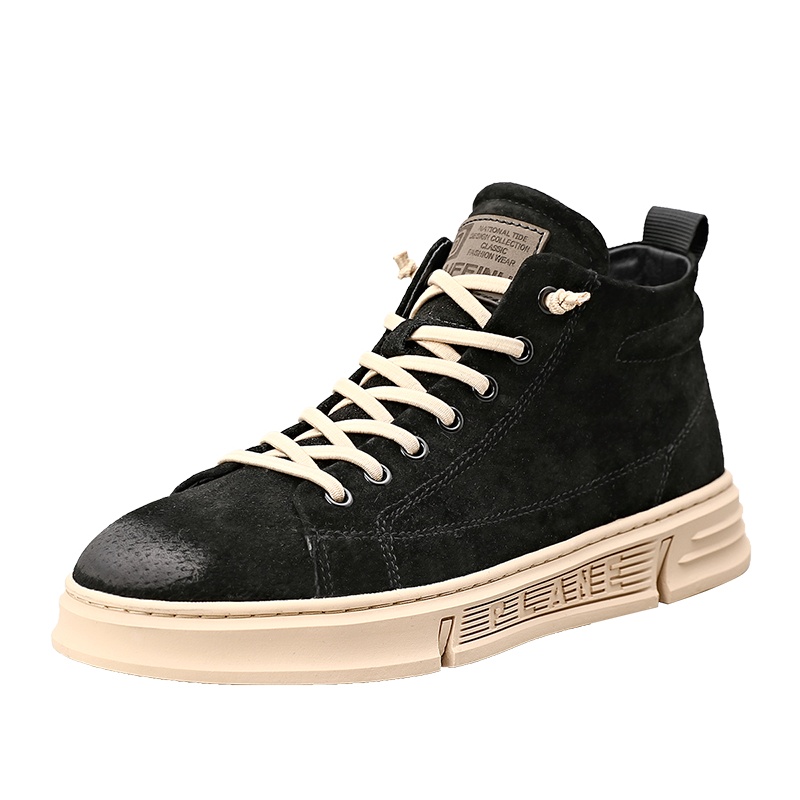 木林森男鞋2020秋季新款复古短靴防滑英伦风真皮休闲鞋工装马丁靴