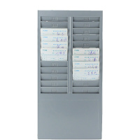 齐心(COMIX)KJ2400 24位考勤卡架 纸卡架 考勤签到卡纸架 存放卡架 插卡槽塑料卡架 考勤机